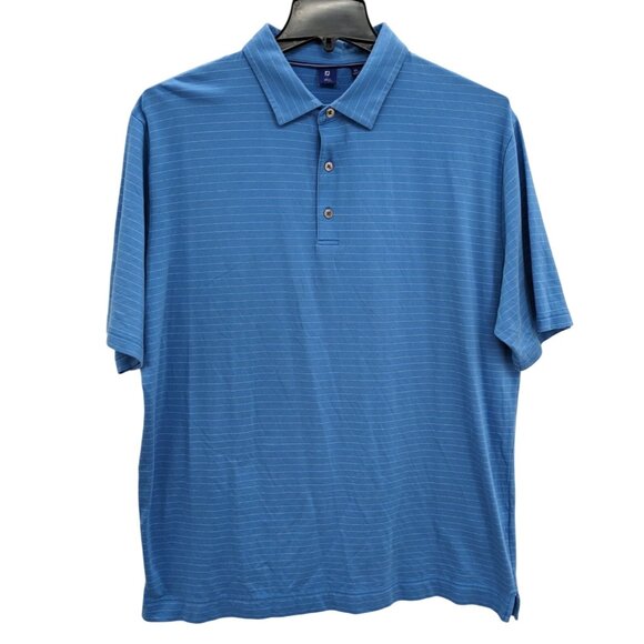 FootJoy Polo Shirt Men Size XL Striped Golf Performance Casual Sportswear Preppy - Picture 1 of 8